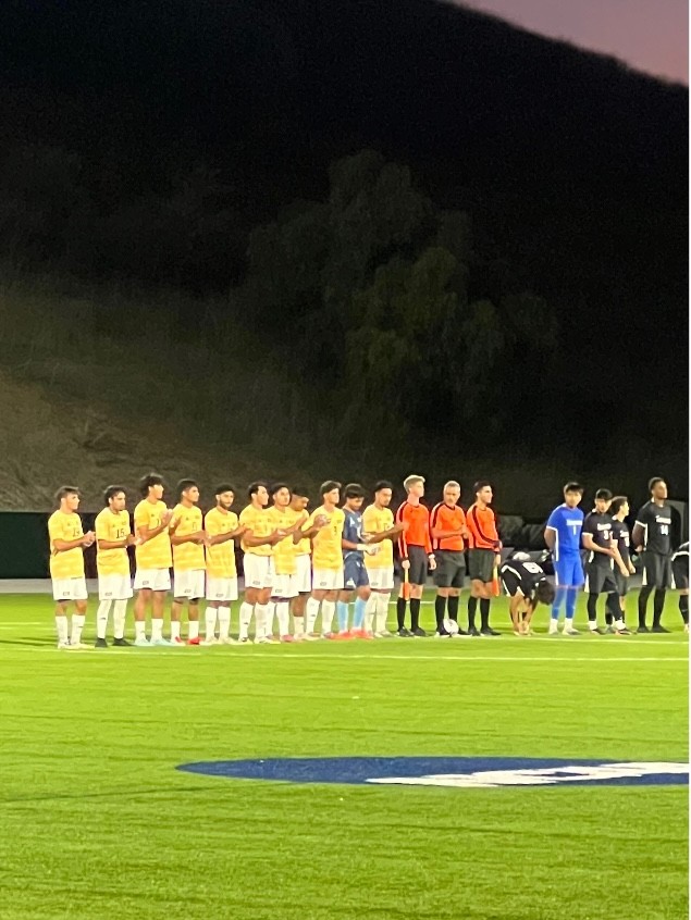 Concordia's men's soccer team ahead of their game